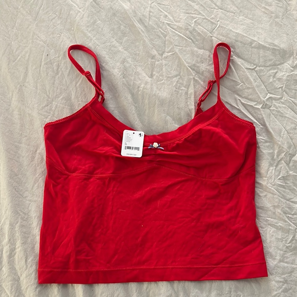Free People- Intimately Red cropped camisole